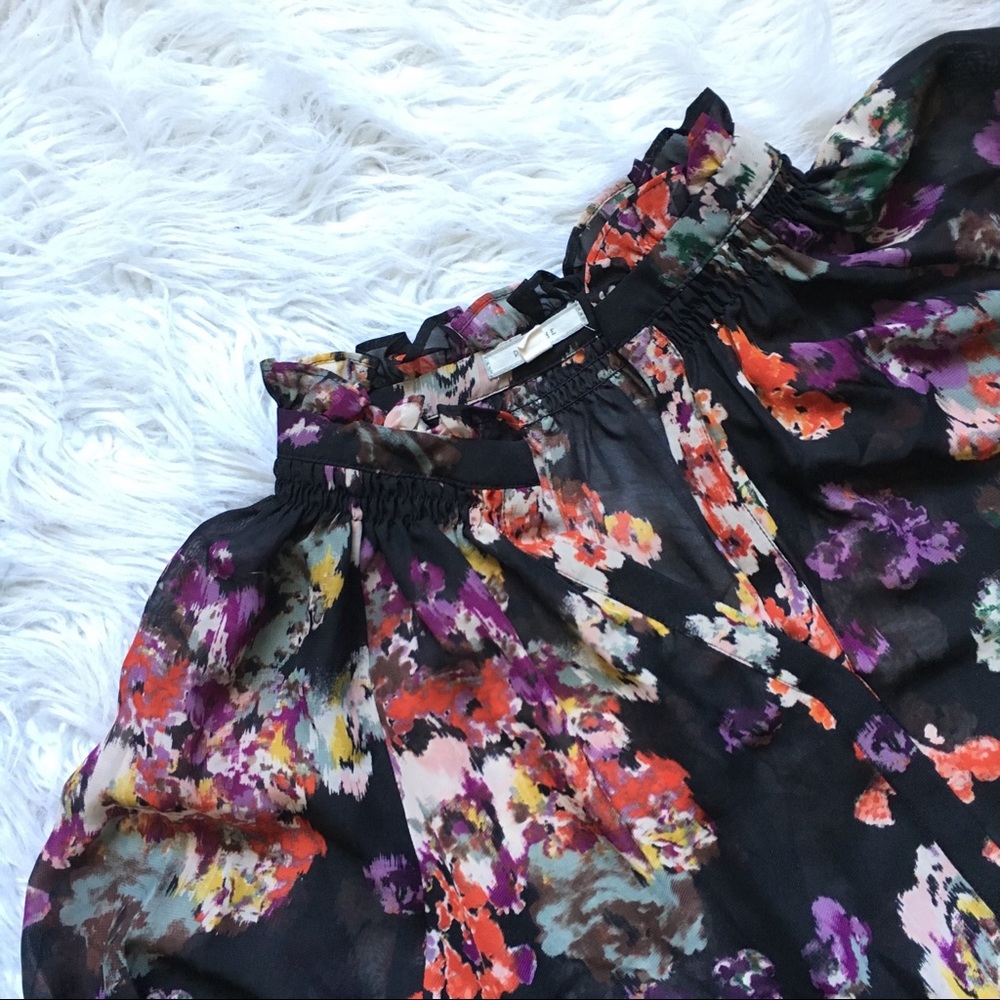 Sheer Floral Blouse